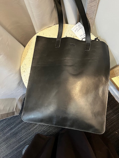 citta leather tote bag/book bag