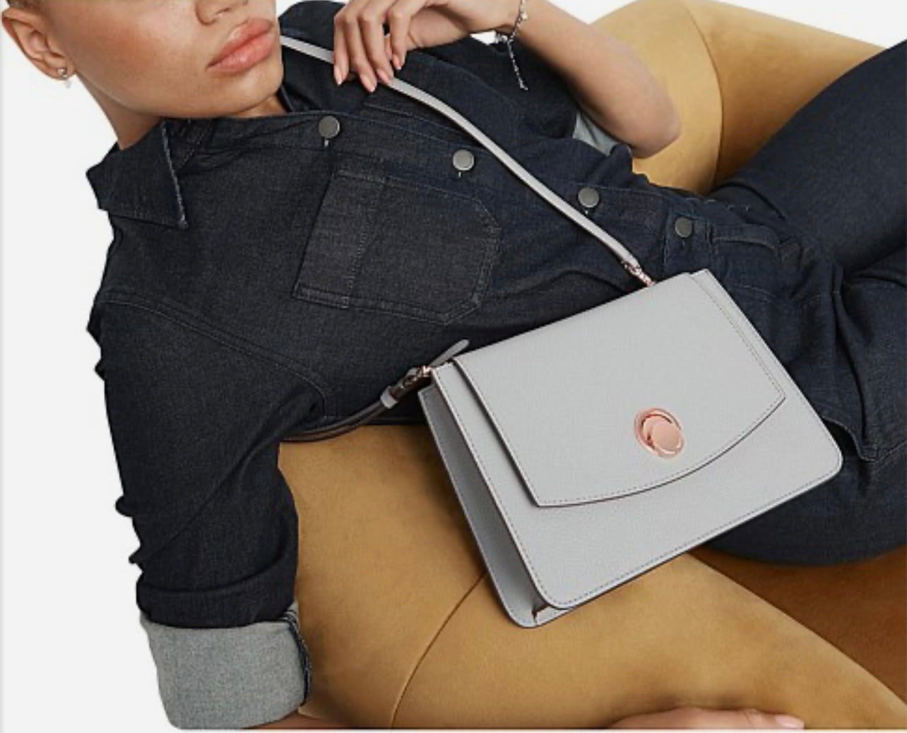 mimco leather bag grey-Ronda