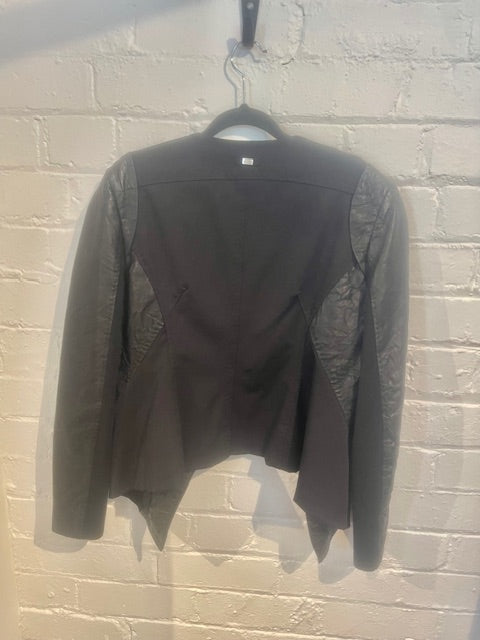 Verge leather mix jacket large