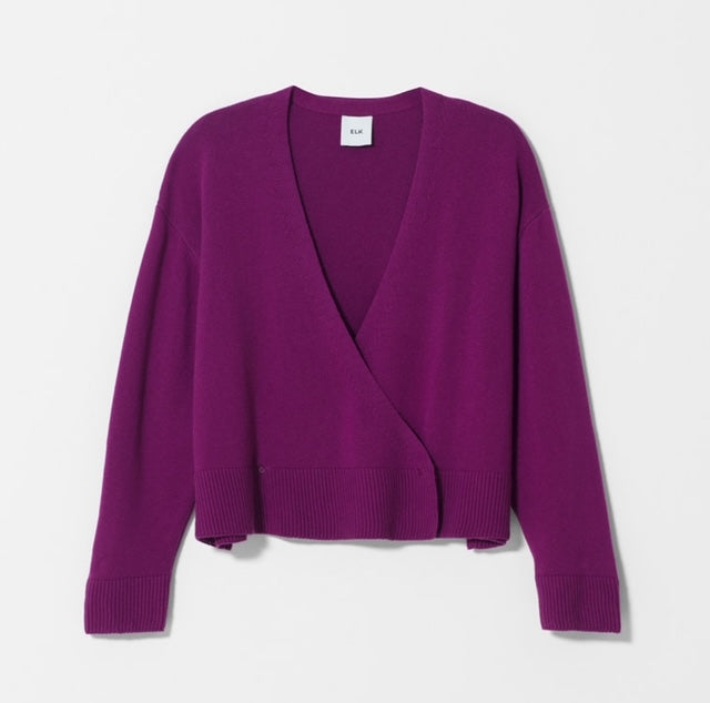 Elk pink organic cotton wrap cardi