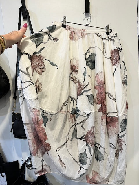 Cos floral viscose balloon skirt size 40/L