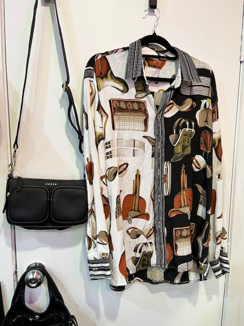 googie viscose shirt ( horses ) med