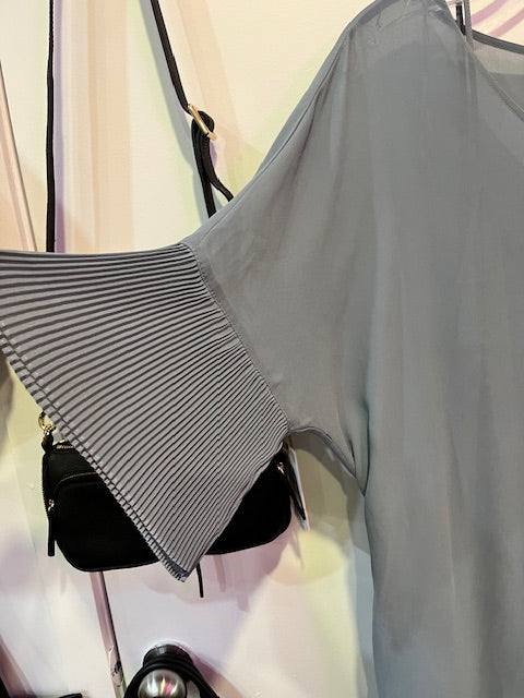 Max grey chiffon dress with slip 14