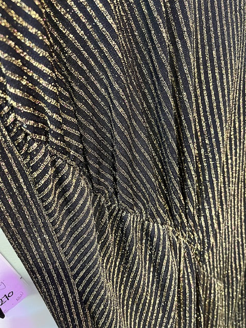 Amaya gold lurex dress 12