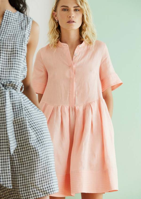 Hej Hej skin pink linen dress 8