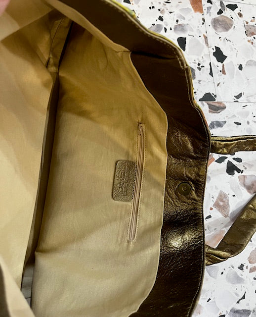 Maurizio Taiuti leather floral tote bag