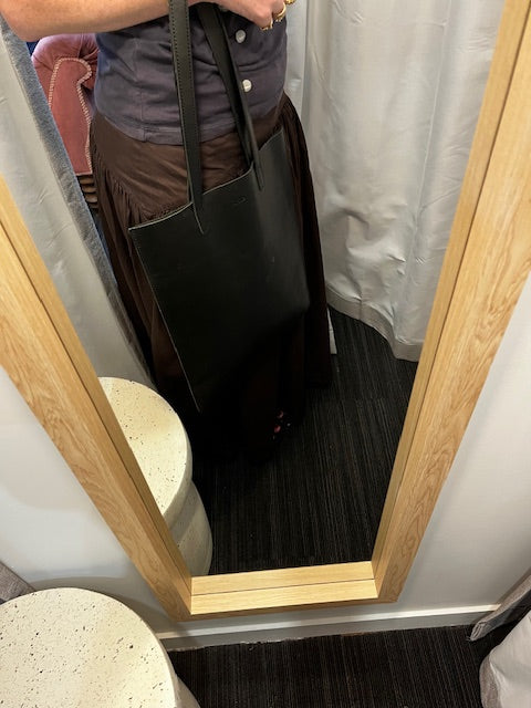 citta leather tote bag/book bag