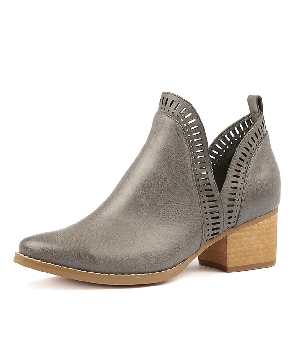 I love billy grey cutout boot 40