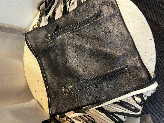 Maya bag tassel leather cow hide
