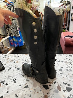 italian made knee high leather boot