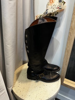 italian made knee high leather boot