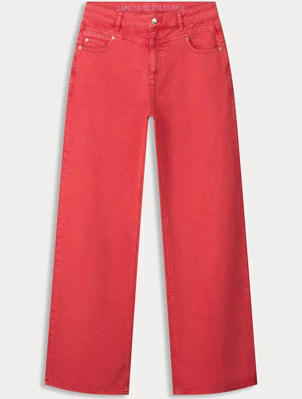Pom amsterdam red wash boot leg jean 36