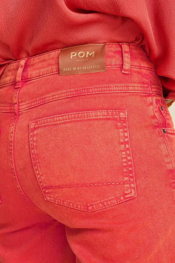 Pom amsterdam red wash boot leg jean 36
