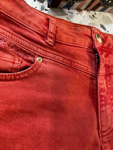 Pom amsterdam red wash boot leg jean 36