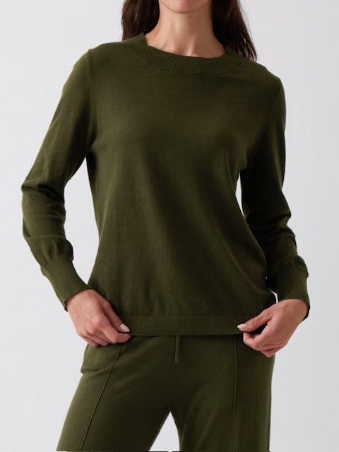 wallace cotton deep green knit small