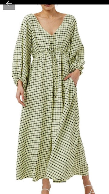 Kinney neon cheq dress large