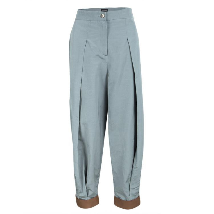 emporio Armani leather cuff pant 12/40