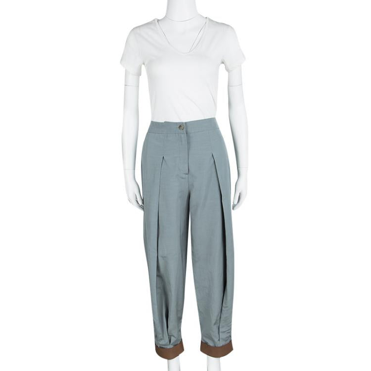 emporio Armani leather cuff pant 12/40