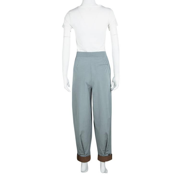 emporio Armani leather cuff pant 12/40