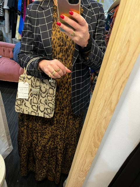 no brand snake print evening bag