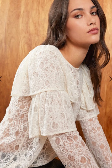 Moochi whimsy lace top NEW