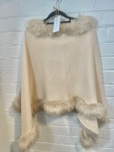 Cream poncho