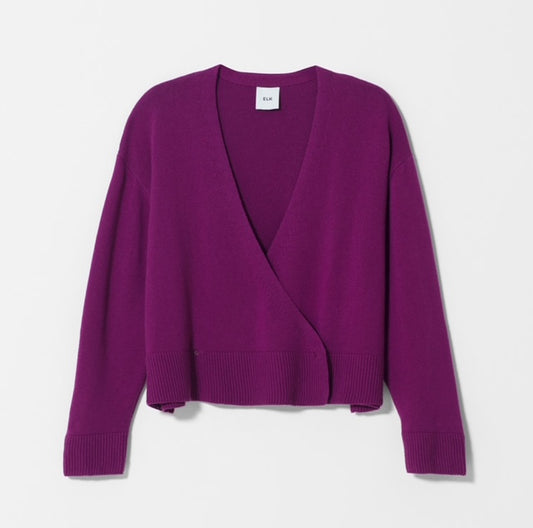 Elk pink  organic cotton wrap cardi