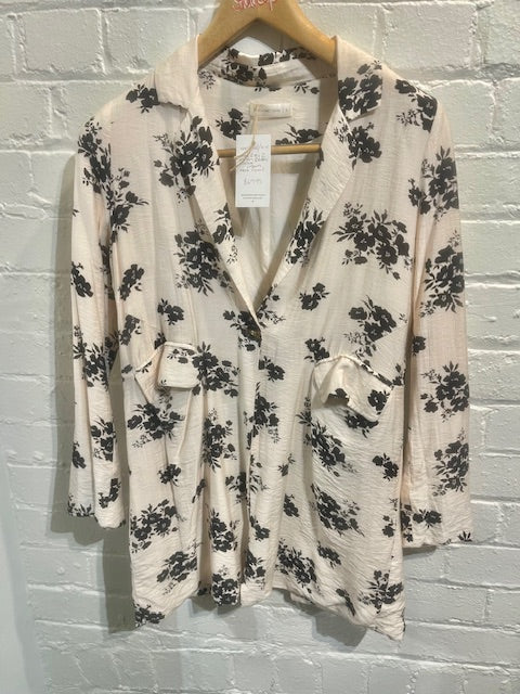 two by two floral blazer