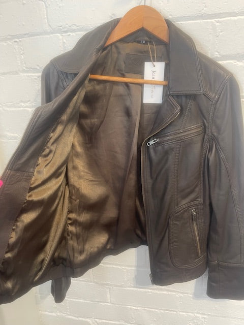 Seduce chocolate leather jacket