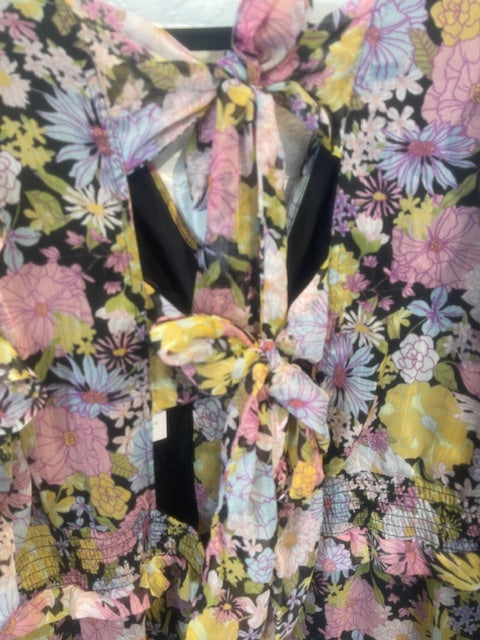 Neon Rose spring floral dress