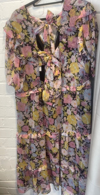 Neon Rose spring floral dress